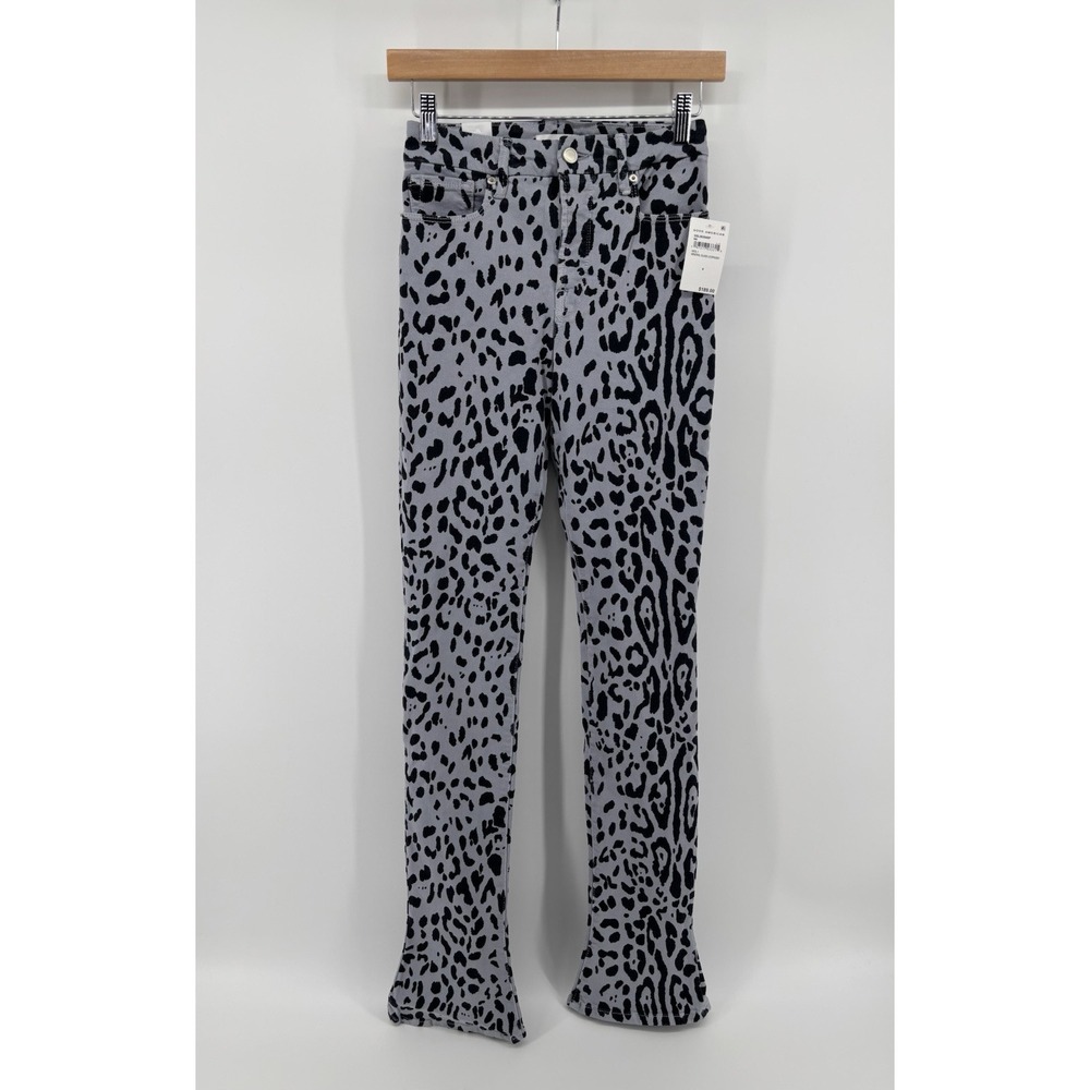 NWT Good American Good Legs Micro Boot Jeans Sz 4/27 Mid Rise Leopard $189